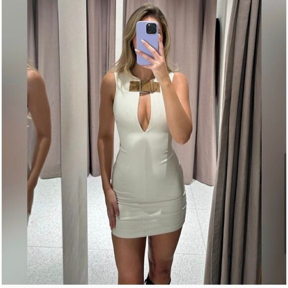 Nwt Zara BELTED TAILORED DRESS - Picture 4 of 16